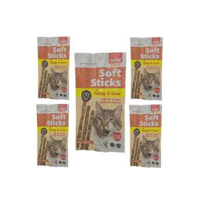 Sanal Original - Soft Stick - Turkey & Liver 5X (3x15g)