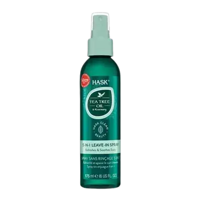 Tea Tree Oil & Rosemary 5-In-1 Leave-In Spray Refreshes & Soothes scalp 175ml _ HASK