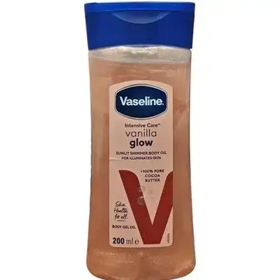 (Vaseline Body Oil Gel with Cocoa Butter | Vanilla Sunlit Glow)