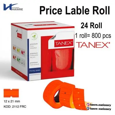 TANEX price Label roll (24 roll) orange