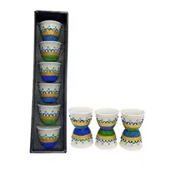 Hand-Painted Arabic Coffee Cups