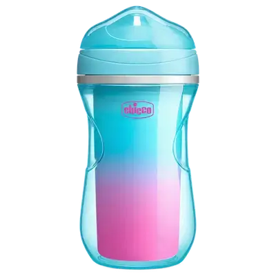 Active Cup 14m+ Insulated Bottle 2-in-1 Pink Color 266ml _ Chicco