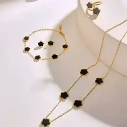 5pcs Stainless Steel Clover Flower