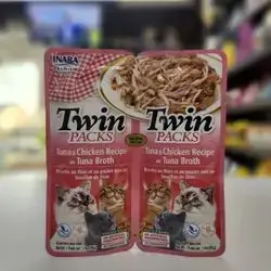 Inaba Twin Packs ( Tuna & Chicken Recipe In Tuna Broth ) 80g