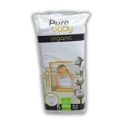 Pure Baby Jumbo Diapers, Size 5, 32 Count