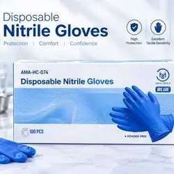 AMA GROUP Disposable Nitrile Gloves Large (100 PCS)