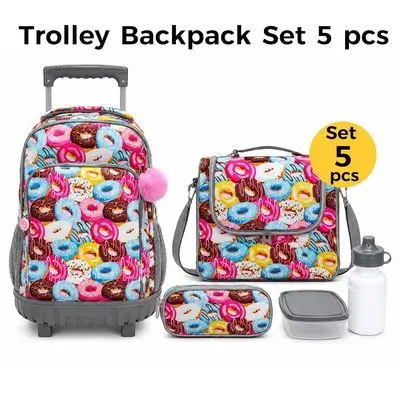 Trolley Bag School Set 5pcs