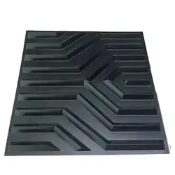 3D Wall Panels Matt Black D123