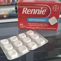 chewable Rennie tab for stomach acid 