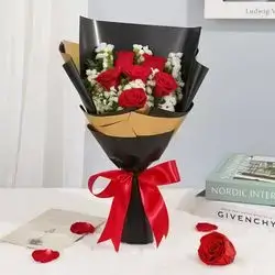 Bouquet Of 6 Red Flowers + Jbsofelia