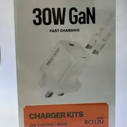 Recci Fast Charging 30W GaN UK- Whith Cable C C 1M