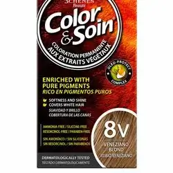 Color & Soin Permanent Hair Dye - 8V Veneziano Blonde