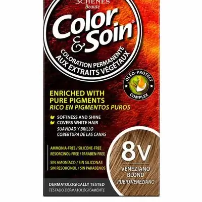 Color & Soin Permanent Hair Dye - 8V Veneziano Blonde