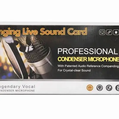 Type: Condenser Microphone • Connection: USB3.1 Type‑C • Use: Recording, live streaming, podcasting • Sound Quality: Clear audio with low noise • Shock Absorber: Built‑in to reduce vibration noise • Frequency Response: 20Hz – 20kHz • Sensitivity: −34dB ±2dB • Max Sound Pressure: Up to 130dB SPL