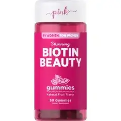 pink biotin beautiful gummies 60 Gummies