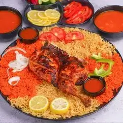 Haf Stuffed Chicken On Charcoal Mansaf