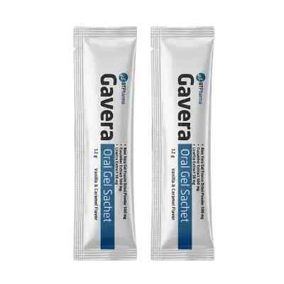 Gavera Oral Gel Sachet Vanilla & Caramel Flavor 12g×2 Sachets _ BT Pharma