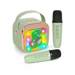 P12 Portable Bluetooth Speaker with Karaoke Mic – Pink / Green / Yellow