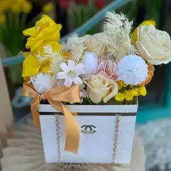 Chanel Bag With Flowers