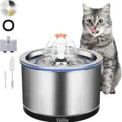 Ewilibe Pet Fountain Steel