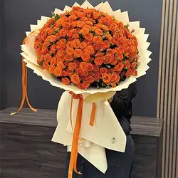 Orange Baby Rose Bouquet