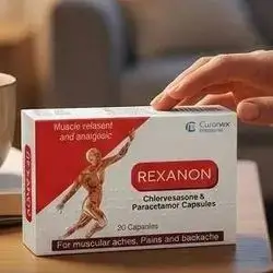 REXANON (Chlorzoxazone & Paracetamol Capsules)20 Capsules