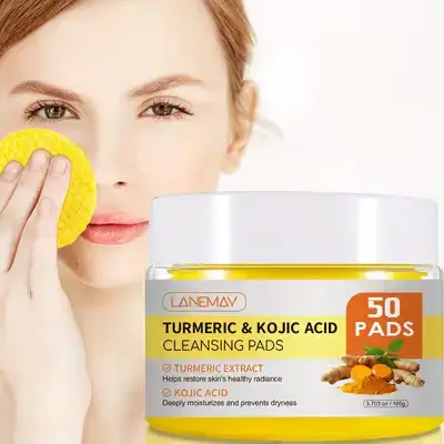 LANEMAY Cleansing Pads with Turmeric And Kojic Acid - 50 Pads