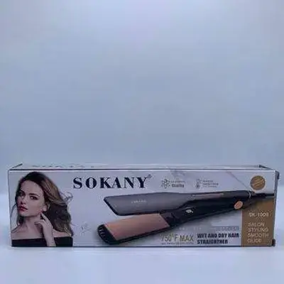 Sokany Salon Styling Smooth Guide Wet and Dry Hair Straightener Model SK-1009