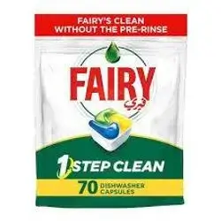 Fairy 1 Step Clean Automatic Dishwasher Tablets Lemon Scent 70 Tablets