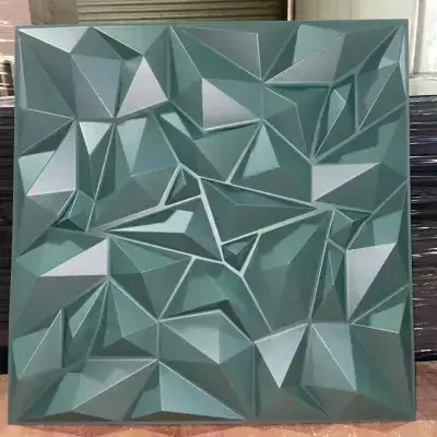 3D Wall Panels Electroplating Shiny Silver D099