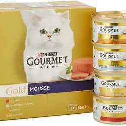 Gourmet Gold Pate Beef, Liver, Ocean Fish, Turkey 8x85G