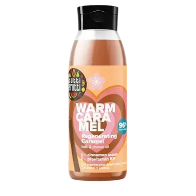 TUTTI FRUTTI Warm Caramel Regenerating Caramel Bath & Shower Oil 400ml _ Farmona