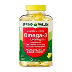 Omega 3 2000mg Fish Oil 120softgels SPRING VALLEY