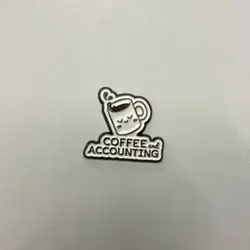 Coffee Accounting Metal Sticker