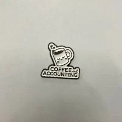Coffee Accounting Metal Sticker