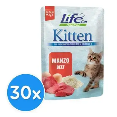 Life Cat Pouch Kitten - Beef x30