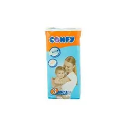 Confy Kids Midi Diapers (3) (4 To 9 Kgs)  36Diapers