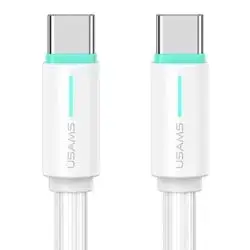 USAMS 1M 60W USB-C - USB-C Cable White