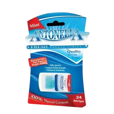 Fresh Breath Strips Mint 24 Strips _ ANTONELLA