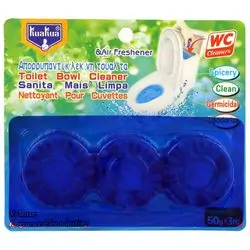 3Pcs Blue Tablet Toilet Bowl Automatic Cleaner Flush Cleaner Pembersih tandas