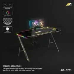 AGGT01 Gaming Table A-Shaped Black - 180cm