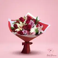 Bouquet Flowers- Pink&Red