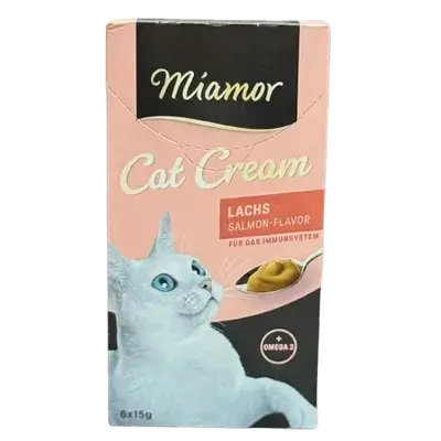 Miamor Cat Cream in Salmon-Flavor.
