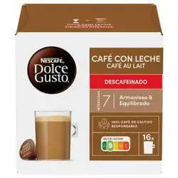 Nescafé Dolce Gusto Café au Lait Decaf – Intensity 7 – 16 Capsules