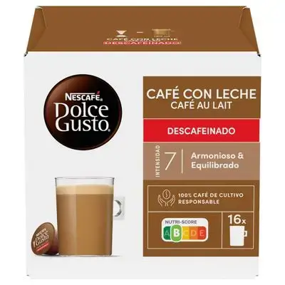 Nescafé Dolce Gusto Café au Lait Decaf – Intensity 7 – 16 Capsules