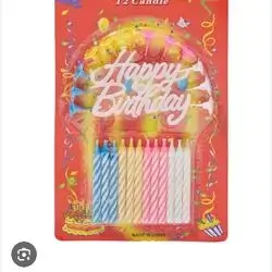 Set candles happy birthday