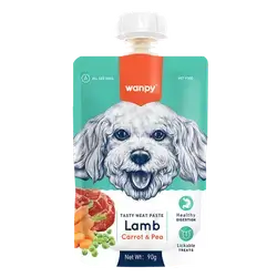 WANPY Tasty Meat Paste: Lamb + Carrot & Pea For Dog 90G