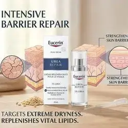 Eucerin Urea Repair Replenishing Face Cream 5% Urea 48h dry skin relief 50ml