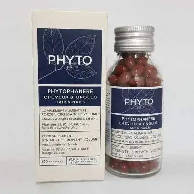 PHYTO Phanere Cheveux Et Ongles Hair And Nails - 120Capsules | فيتو مكمل غذائي لتقوية الشعر و الأظافر - 120 كبسولة