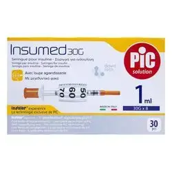 Insulin Syringe Pic 1ML 30Pcs